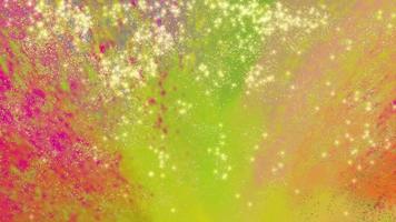 Abstract multicolored background with flying particles video