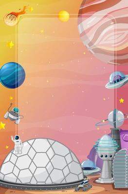 A banner outer space scence background