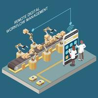 Isometric Digitization Concept vector