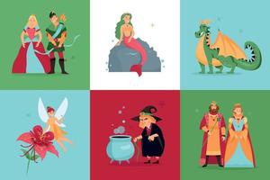 Fairy Tale Characters Design Concept vector