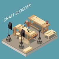 Vlogging Isometric Composition vector