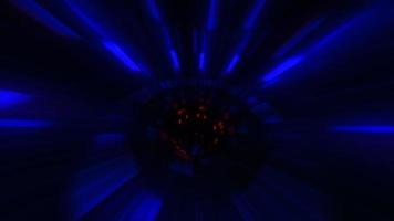 digital flying lines motion and illuminated light effect in tunnel video