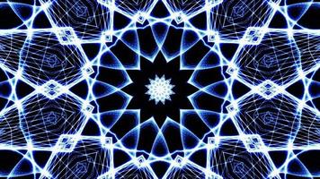 hyper kaleidoscop complexe blauwe mesh mandala lus roterend video