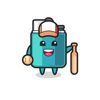 Cartoon character of lighter as a baseball player vector