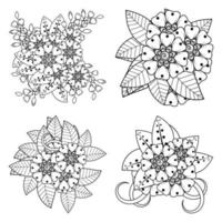 mehndi flower decorative ornament in ethnic oriental style vector