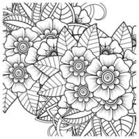 mehndi flower decorative ornament in ethnic oriental style vector