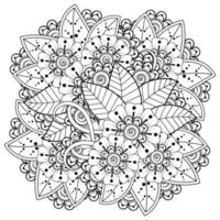 mehndi flower decorative ornament in ethnic oriental style vector