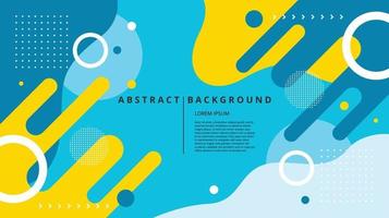 Abstract flat curvy geometric memphis background vector