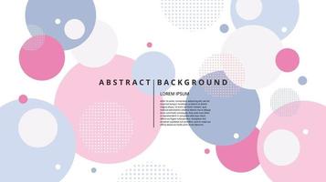 Abstract flat geometric circle shapes background vector