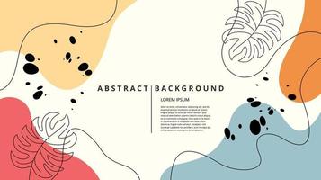 Abstract flat natural liquid shapes background vector
