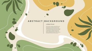 Abstract flat natural shapes background vector