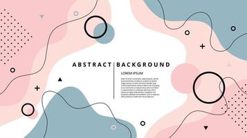 Abstract flat liquid geometric shapes background vector