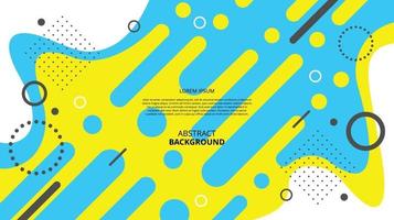 Abstract flat liquid geometric memphis background vector