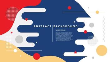 Abstract flat geometric curvy background vector