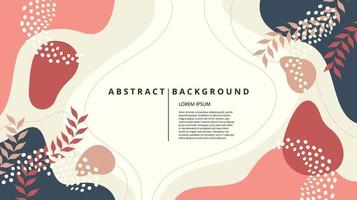 Abstract flat nature shapes background vector