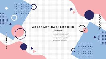 Abstract flat curvy geometric shapes background vector