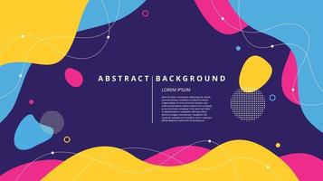 Abstract flat curvy shapes background vector