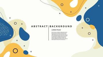 Abstract flat memphis flow white background vector