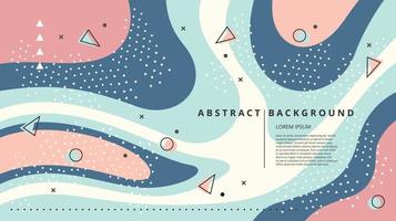 Abstract flat liquid flow background vector