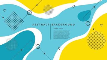Abstract flat memphis flow background vector