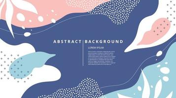 Abstract flat nature blue pink background vector
