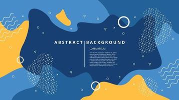 Abstract flat nature memphis background vector