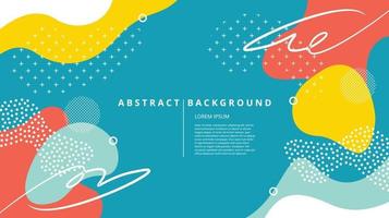 Abstract flat nature curvy background vector
