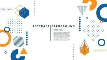 Abstract flat memphis white background vector