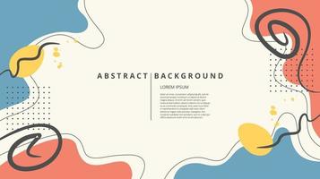 Abstract flat memphis flow background vector