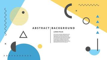 Abstract flat geometric white background vector