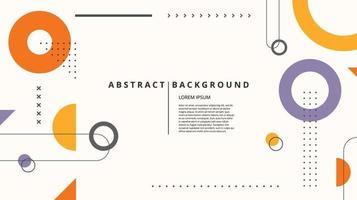 Abstract flat geometric memphis background vector