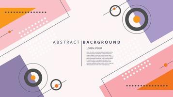 Abstract flat geometric shapes background vector