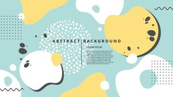 Abstract flat memphis curvy background vector