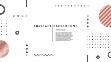 Abstract flat memphis geometric background vector