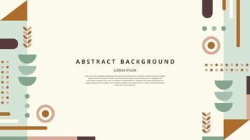 Abstract flat geometric nature retro background vector