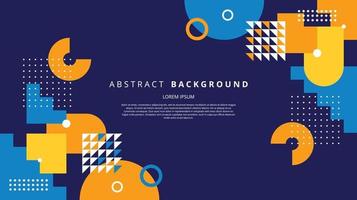 Abstract flat geometric memphis background vector