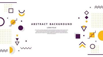 Abstract flat geometric white memphis background vector