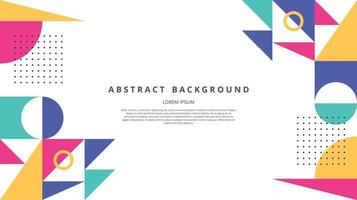 Abstract flat geometric triangle circle shapes background vector