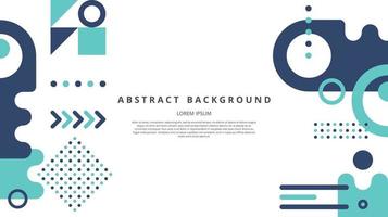 Abstract flat geometric shapes background vector