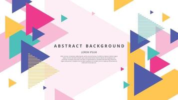 Abstract flat triangles flow background vector