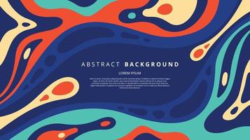 Abstract flat liquid flow shapes background vector