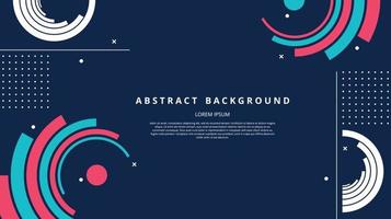 Abstract flat rotated circle shapes background vector