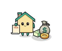 Character cartoon of house as a accountant vector