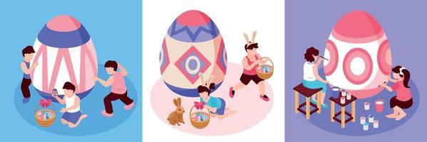 Easter Isometric Design Concept vector