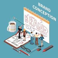 Brand Building Concept vector