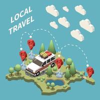 concepto de viaje local vector