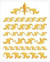 Heraldic Decorative Seamless Borders vector