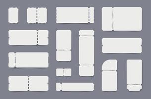 Empty Ticket Templates Set vector