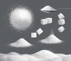 White Sugar Set vector
