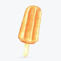 Watercolor ice cream vactor vector